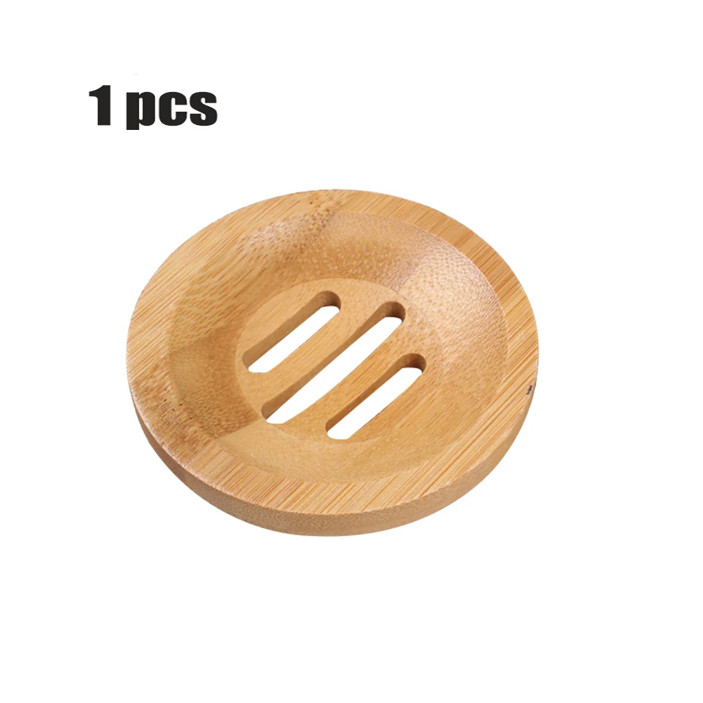 A1 8CM 1 шт. контейнер для мыльницы из натурального бамбука, мыльница, лоток для хранения, держатель, подставка для тарелок, коробка для ванной комнаты - Цвет: A1 8CM