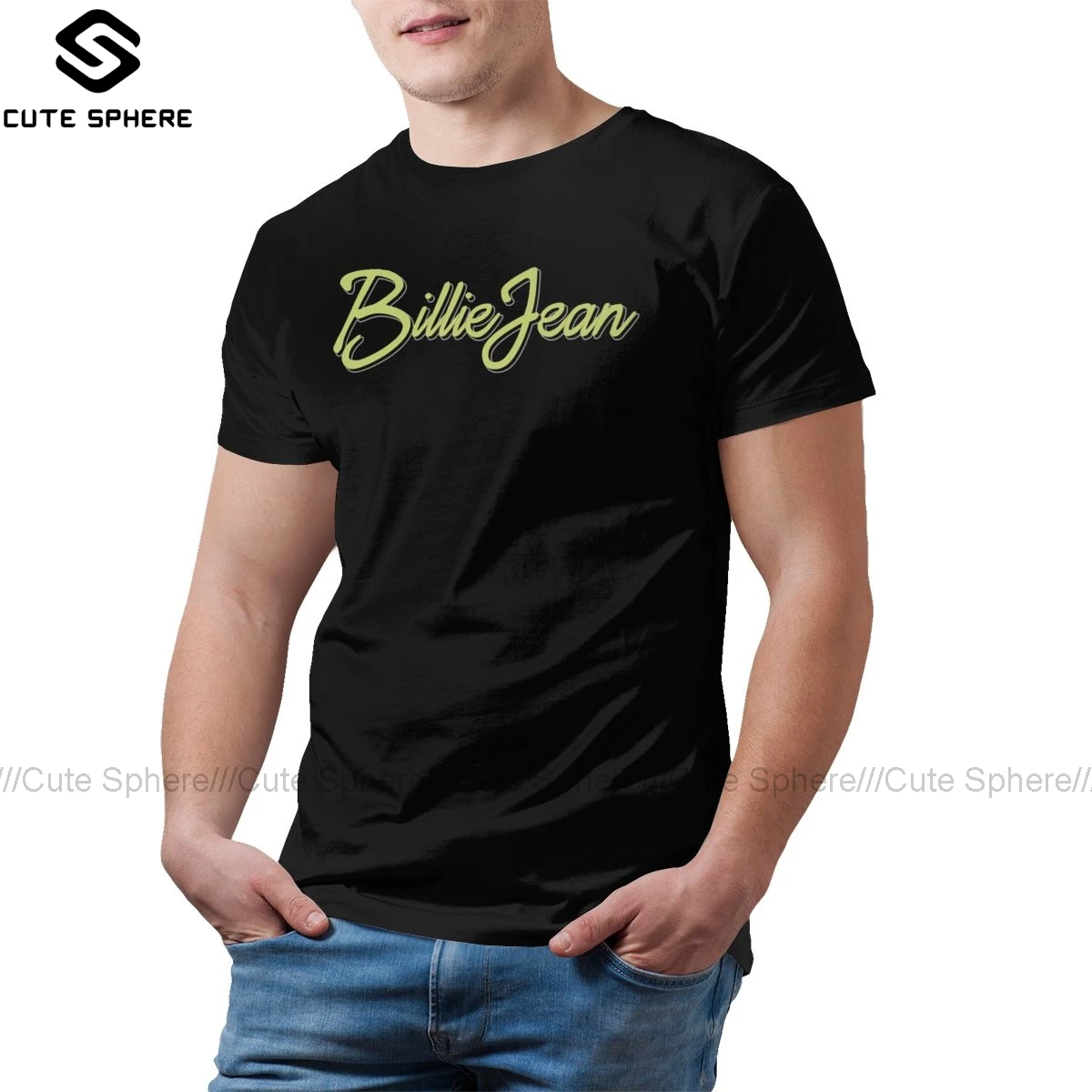 Футболка Billie Jean мужская с графическим принтом Классическая тенниска из денима