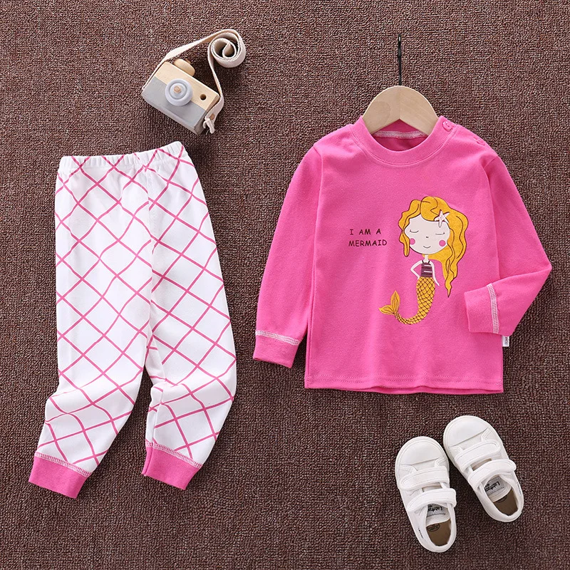 2020 Autumn Sleepwear Kids Pajamas for Boy and Girls Cartoon Child Night Wear Suit WT90 designer nightgowns