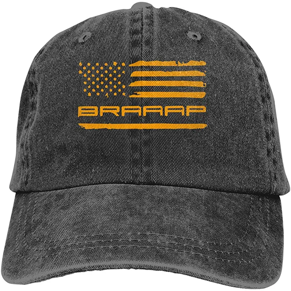 Braaap мотокросса грязи велосипед американский флаг унисекс мыть Jeanet бейсболка Регулируемая шляпа водителя грузовика