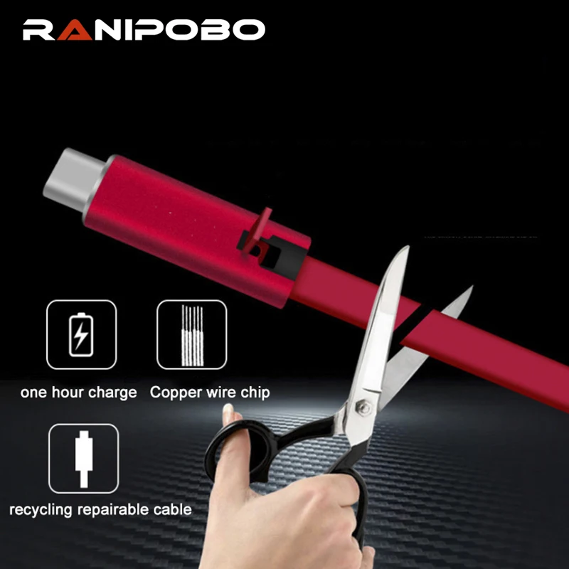 

Adjustable USB Cable Renewable Phone Charging Cable forAndroid Cutting Quickly Repair Type C Mobile Phone Reusable Line