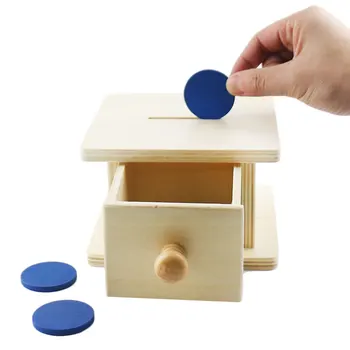 

Montessori Materials Sensorial Coin Cylinder Cube Box Discs Montessori Early Childhood Education Preschool for children K2746F
