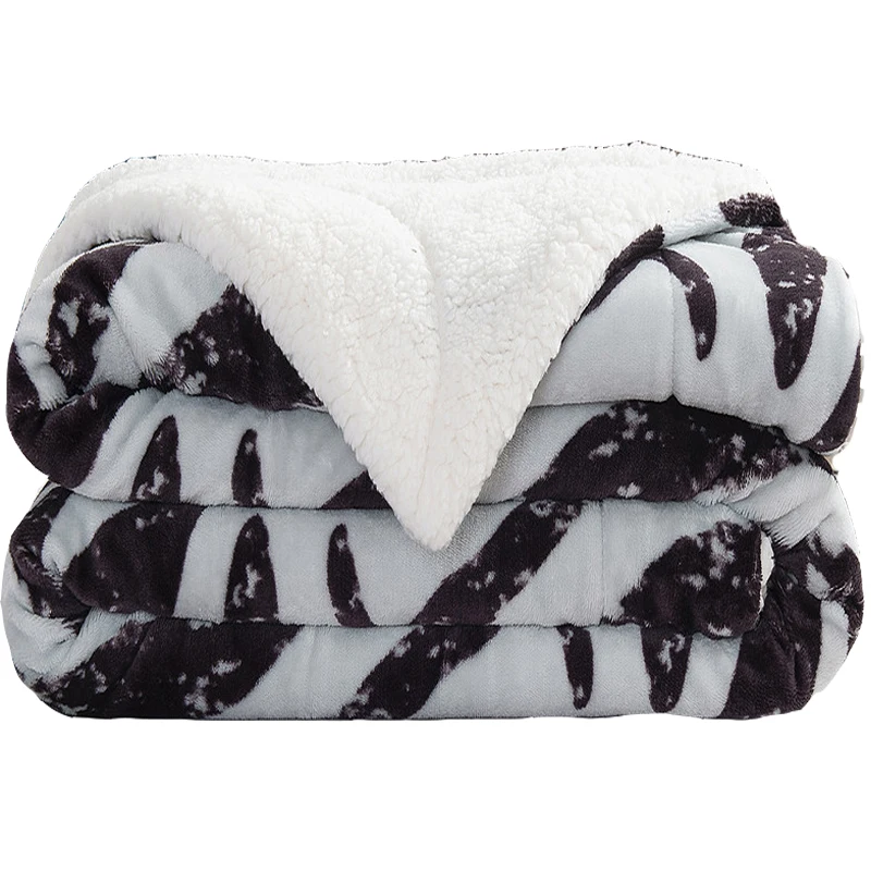 Super Soft Winter Warm Sherpa Blankets Animal Zebra Leopard Striped