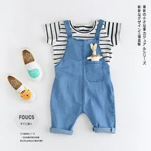 В году, новые весенне-летние детские комбинезоны ковбойские брюки из мягкого материала для мальчиков и девочек. Сезон: весна-осень