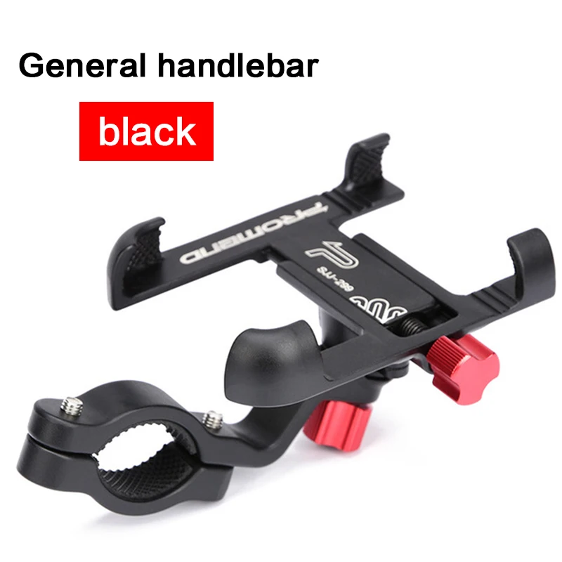 Aluminum alloy Motorcycle Phone Holder 360 Degree Rotatable Handlebar Bike Bicycle Mount Phone Bracket For Mobile Phone Stand - Цвет: Black SJJ-299