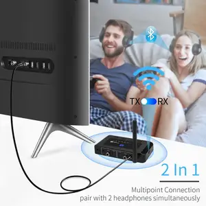 Image 4 - MR265 Bluetooth 5.0 HD ses alıcı verici aptX LL/HD 2 In 1 ses alıcı adaptörü TV/hoparlörler optik koaksiyel 3.5m
