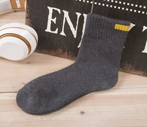 Sock 1 Новая зимняя одежда для мальчиков, одноцветные хлопковые носки из махровой ткани толстые теплые носки без пятки тянуть туфли с мехом на каждый день Мужская Носки - Цвет: Sock 1