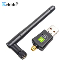 Kebidu Wifi адаптер USB 600 Мбит/с сетевые карты Бесплатный драйвер двухдиапазонный 5/2. 4 ГГц LAN антенна ключ Wifi для Win 7 8 10 RTL8811AU