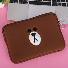Милый коричневый медведь мультфильм сумка 11 13 15,6 дюймов для Macbook Air Pro 11 13 15 сумка для ноутбука чехол для планшета компьютер карман для компьютера