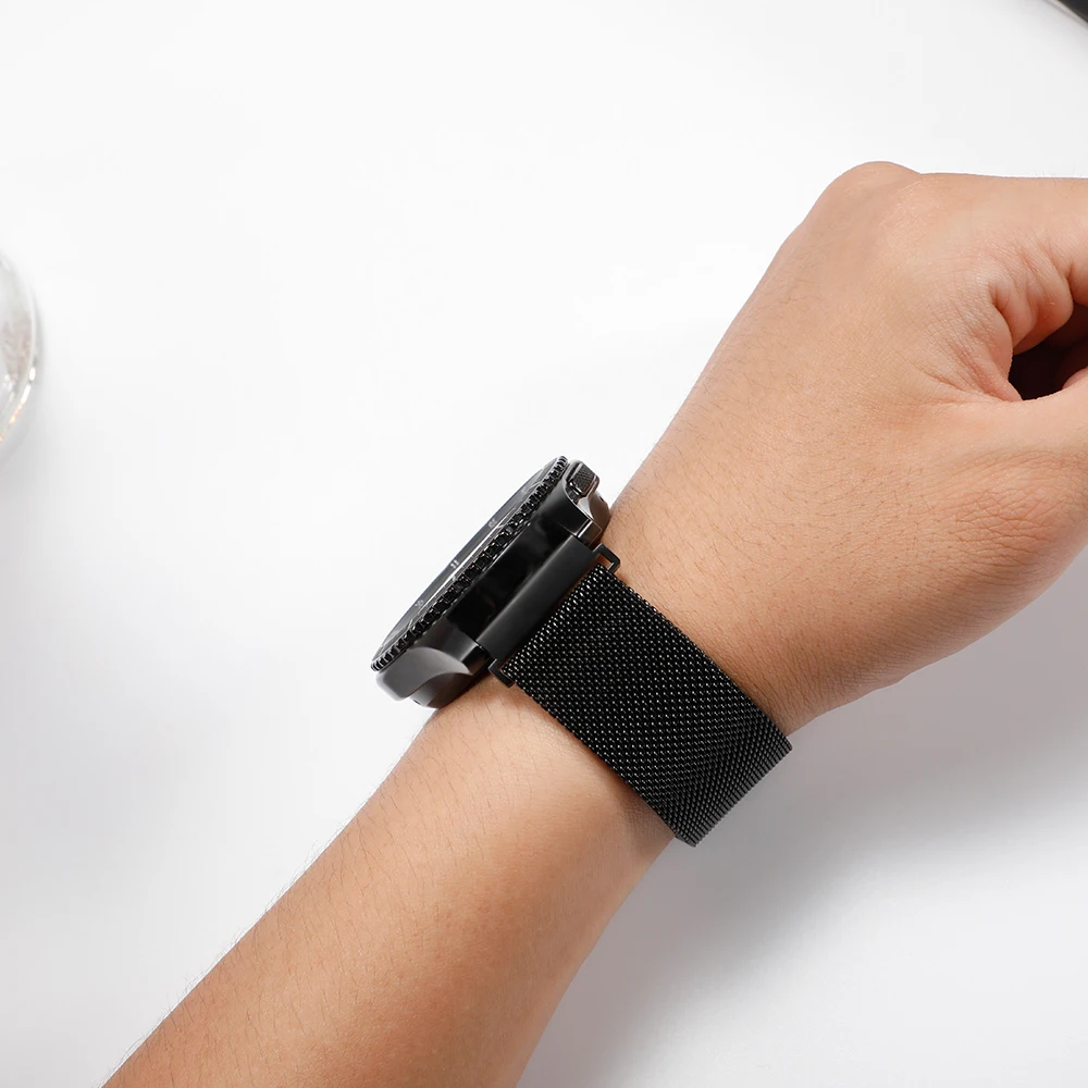 22 мм ремешок для часов samsung galaxy watch 46 мм 42 active 2 gear S3 Frontier ремешок Milanese amazfit bip 20 huawei watch GT ремешок
