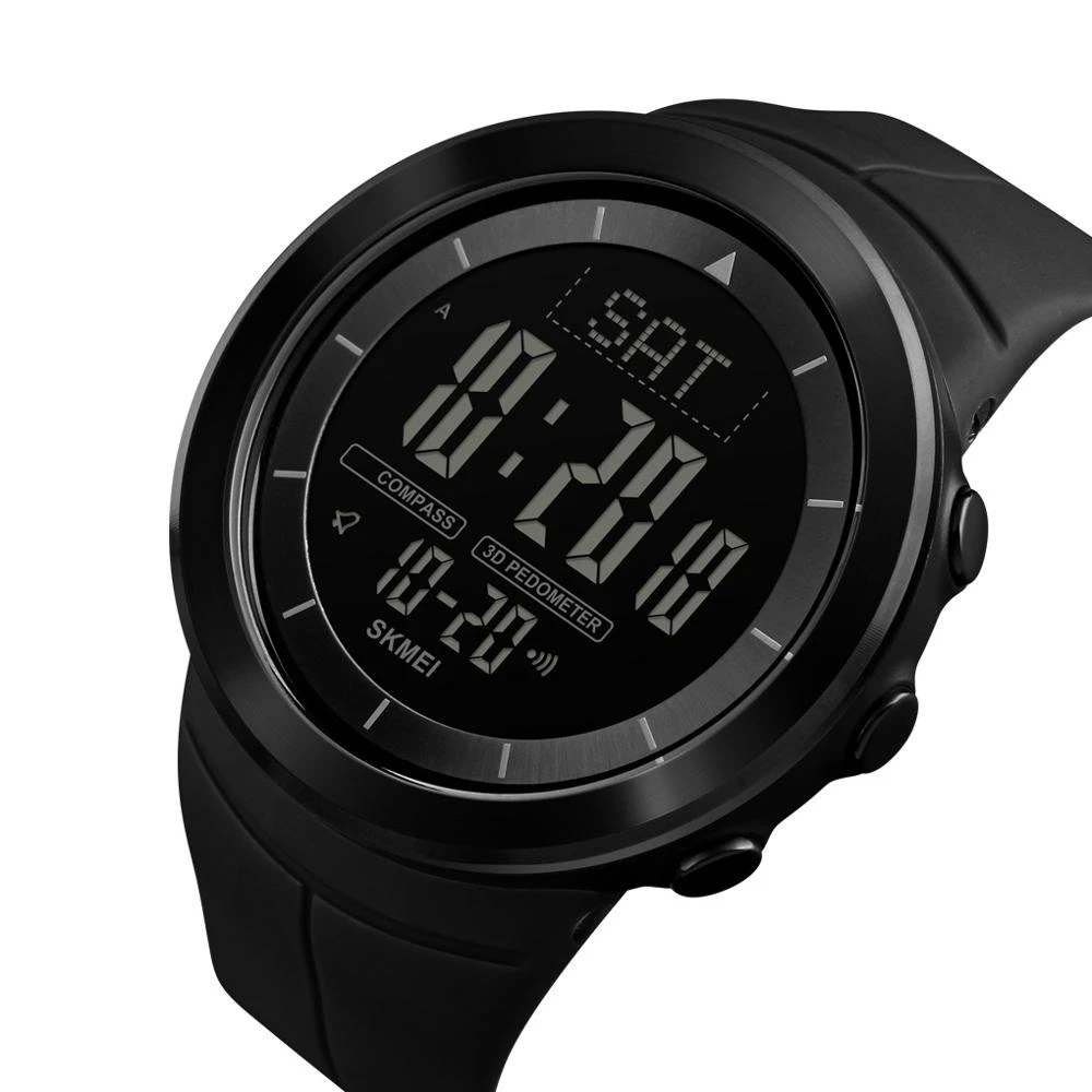 SKMEI 1403 Men's Digital Watch Compass Bracelet Waterproof Men Wristwatch  Calorie Pedometer Sport Watches Male Clock Watch|Digital Watches| -  AliExpress