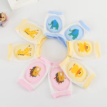 

Sell Well Baby Cartoon Animal Mesh Knee Pads High Elastic Silk Knee Pads Elbow Crawl Toddler Anti-fall Protector Baby Supplies