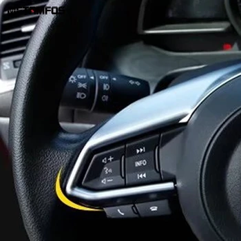 

For Mazda CX5 CX-5 KF 2017-2019 2020 Matte Steering Wheel Cover Molding Trim Decoration Frame Interior Accessories Car Styling