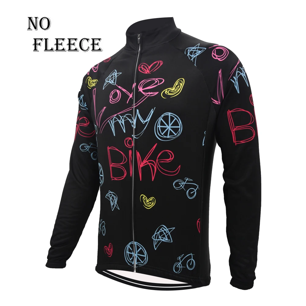 Love my bike Мужская велосипедная одежда jersery с длинными рукавами для ретро-велосипеда, зимняя флисовая шерсть и без флиса, велосипедная одежда schlafly осень - Цвет: Коричневый