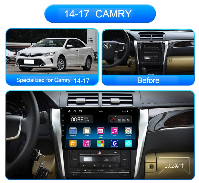 Cheap Car Multimedia Video Player Navigation GPS Android 9.0 4G For Toyota Classic Camry 06/08/11/12/13 2