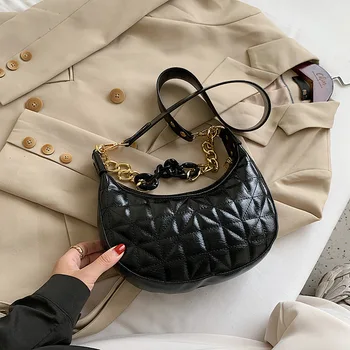 

Chain Retro PU Leather Crossbody Bags For Women 2020 Small Shoulder Simple Bag Lady Branded Phone Handbags and Purses