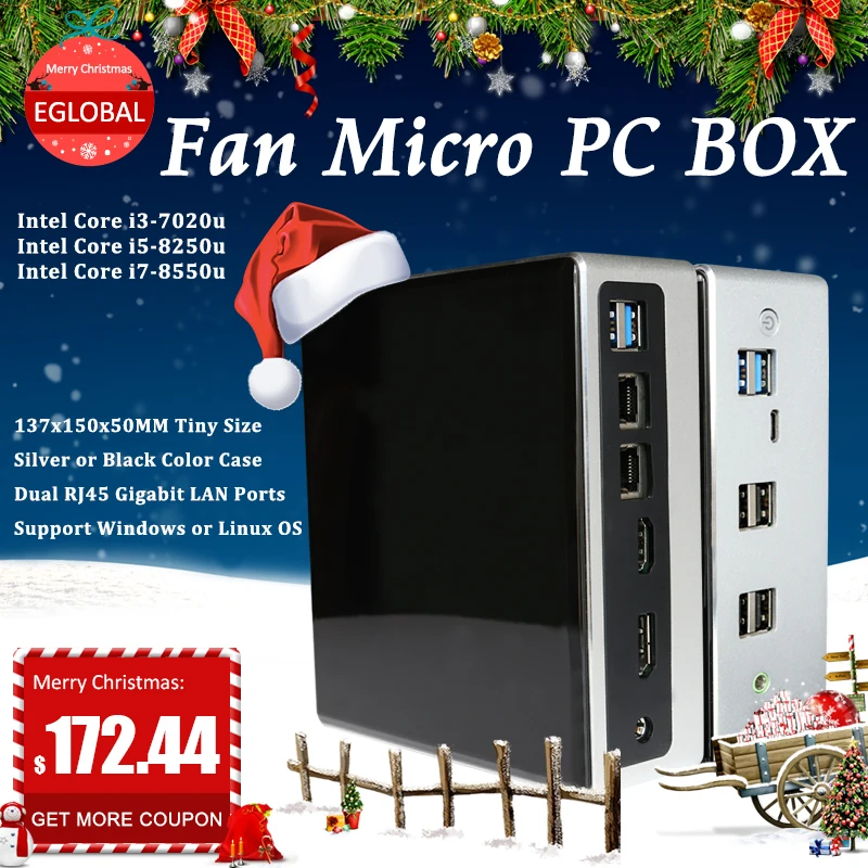  Eglobal fan game computers Intel Core i5-8250U DDR4 32GB DP HD gaming pc dual LAN SD Card Type-C mi
