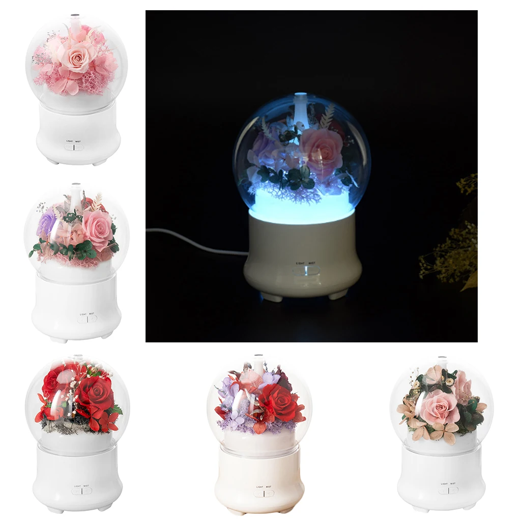 Immortal Flower Aroma Diffuser Essential Oil Air Humidifiers Ultrasonic Aromatherapy 7 Color LED Night light Office Home Gift