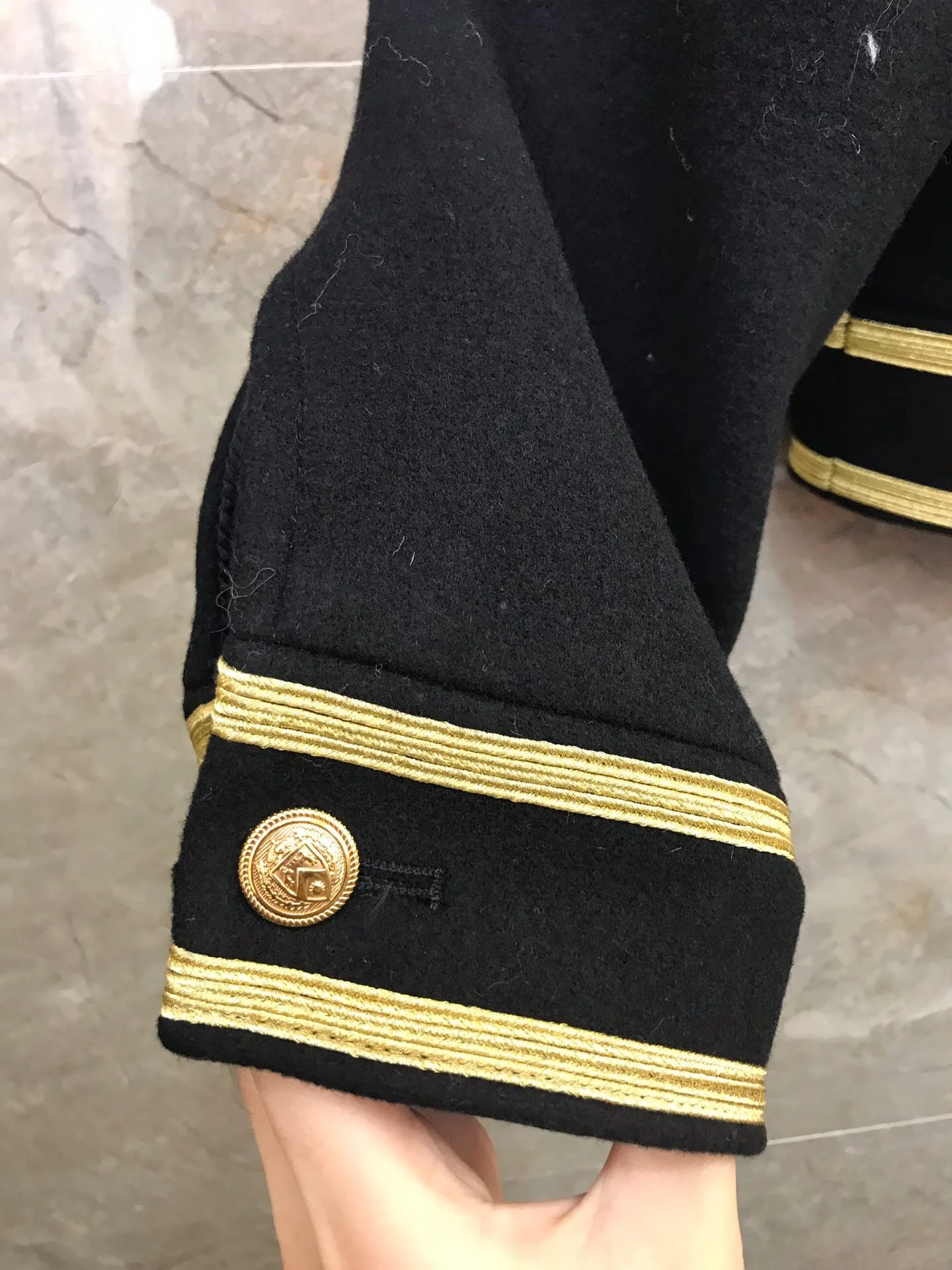 Зимняя Новая Элегантная шерстяная куртка с длинными рукавами в золотой оправе с китайским узлом по всему миру