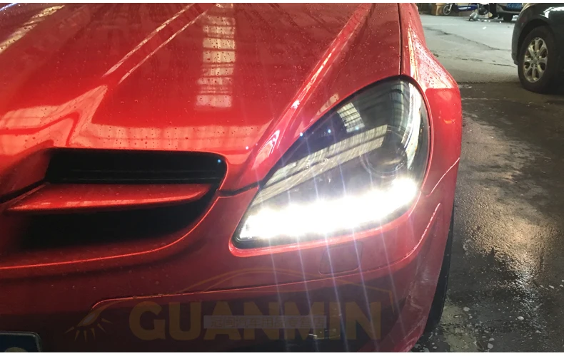 Автомобильный Стайлинг для Benz SLK R171 SLK200 SLK350 SLK500 светодиодный фары 1996-2003 с ангельскими глазами DRL HID/светодиодный налобный фонарь