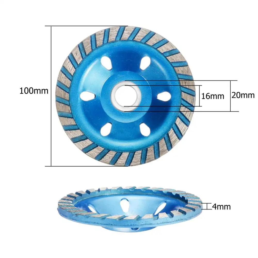 " 100 мм/90 мм/80 мм Алмазный шлифовальный диск шлифовка в форме чаши чашка бетонный гранитный камень Керамика инструменты