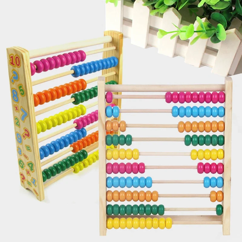 Красочная цифровая счетная доска Abacus развивающие игрушки классическая деревянная обучающая игрушка