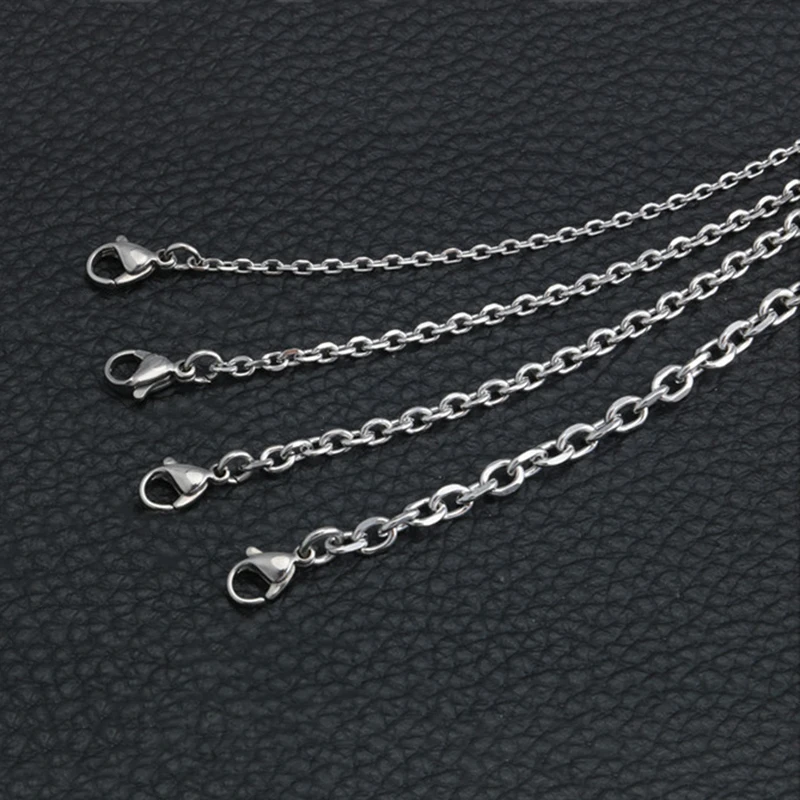 Панк унисекс ожерелье 2 5 мм ширина из нержавеющей стали крест цепи s ручной работы