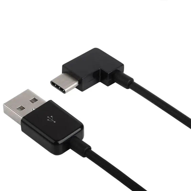 Кабель USB C к USB A, 6,56ft 90 градусов Тип C к USB 2,0 Шнур совместимый Google Pixel XL 2, LG G6 V20, Galaxy S9/S9+, 2 м черный