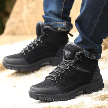 

Designer Men Winter Snow Boots 2019 Winter Men BootsWaterproof Men Super Snow Boots Lace Up Men Ankle Boots Warm Shoes