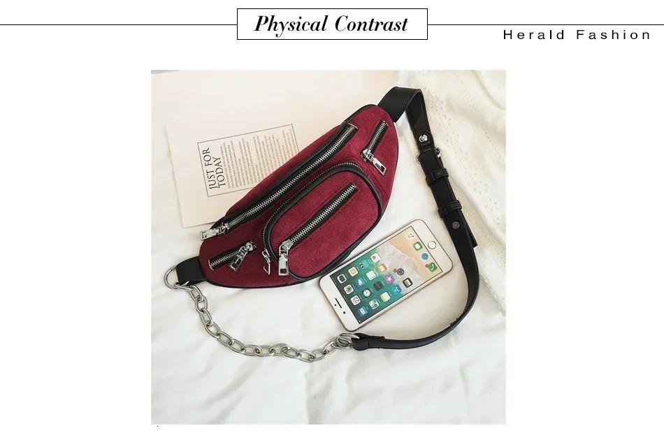 Herald модная женская поясная сумка брендовая поясная сумка для денег телефона Ретро поясная сумка скраб качественная кожаная сумка