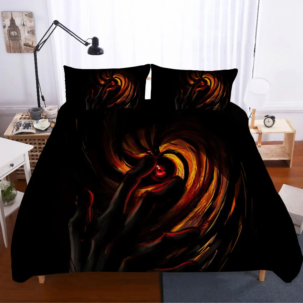 Домашний текстиль постельное белье с принтом Наруто Ropa De Cama Kid Sabanas 3d комплект постельного белья королевского размера Nevresim Takimlari Cat постельное белье поплин