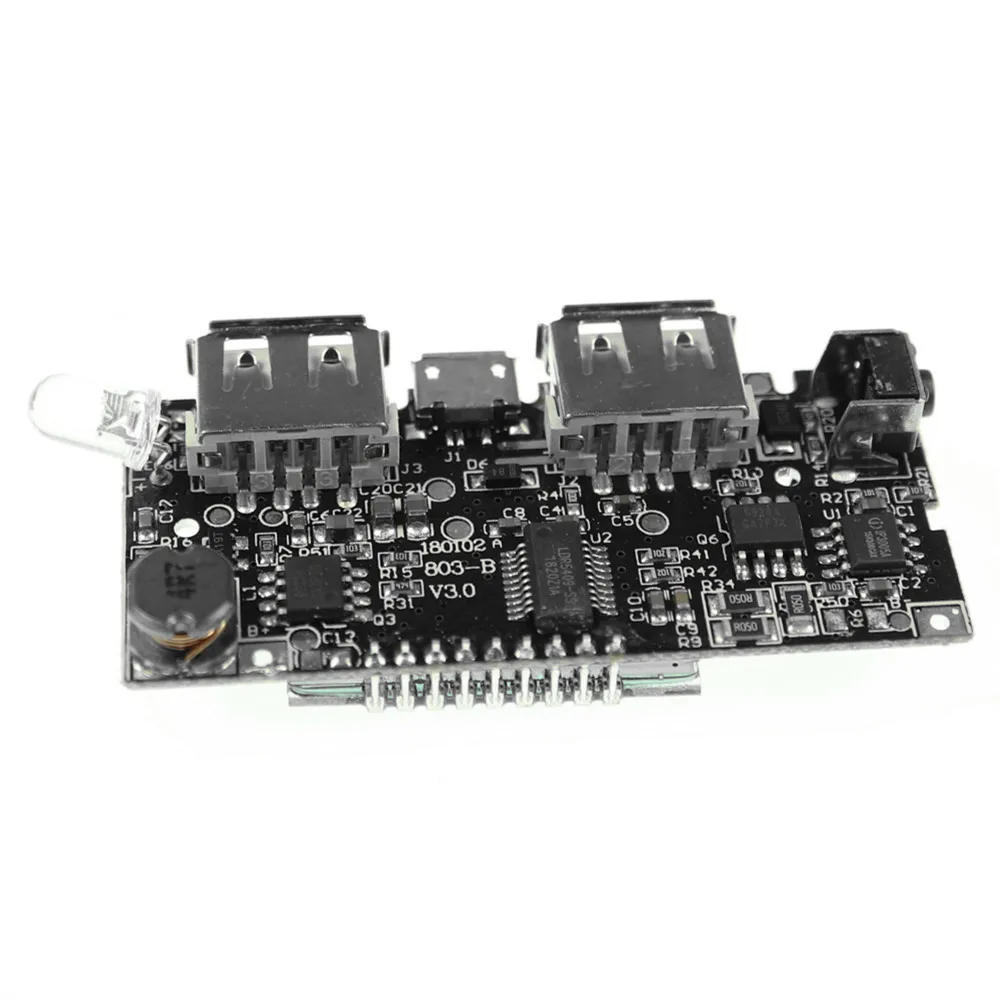 Двойной USB 5 в 1 а 18650 Мобильный Внешний аккумулятор зарядное устройство PCB модуль