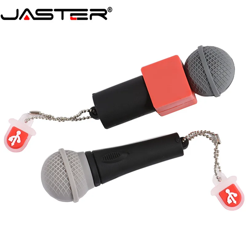 JASTER USB 2,0 мультяшная модель микрофона USB флеш-накопитель 4 ГБ 8 ГБ 16 ГБ 32 ГБ 64 ГБ флеш-накопитель внешний накопитель U диск подарок