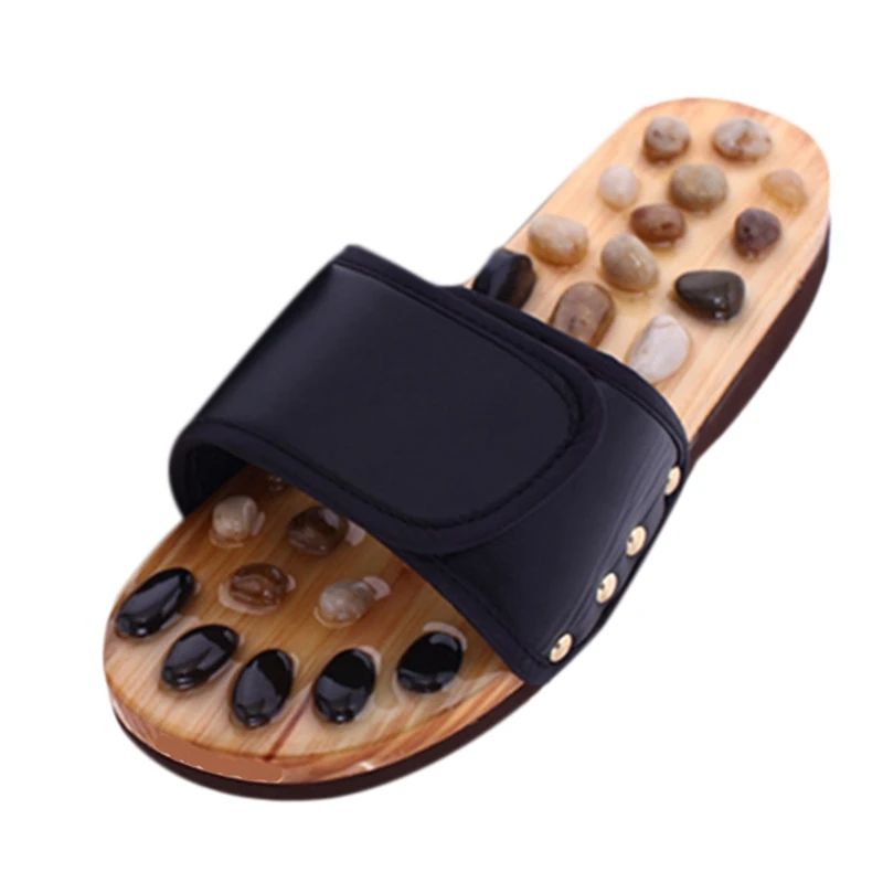 Pebble Stone Foot Massage Slippers Reflexology Feet Elderly Acupuncture Health Shoes Sandals Slippers Healthy Massager 42-43(275