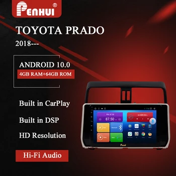 

Car DVD For Toyota Land Cruiser Prado 150 2018--- Car Radio Multimedia Video Player Navigation GPS Android10.0 Double Din