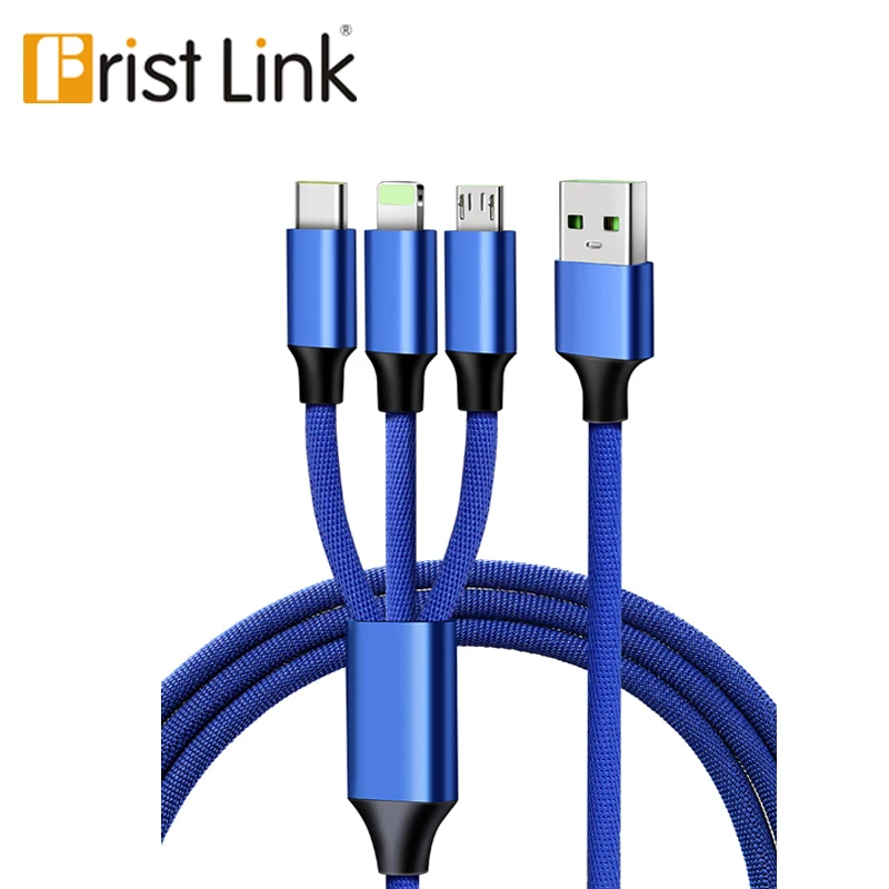 3 in 1 Mobile Power Cable Type c Micro Multiple Charger for Phone USB-C Charging Cableg | Мобильные телефоны и аксессуары