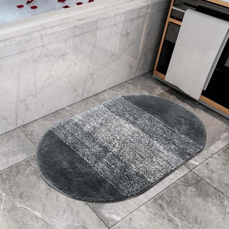 Gray Stripe 1 шт напольный коврик для туалета, коврик для ванной комнаты, коврик для ног, водопоглощающий, противоскользящий, дверной вход, Домашнее использование - Цвет: Gray Stripe