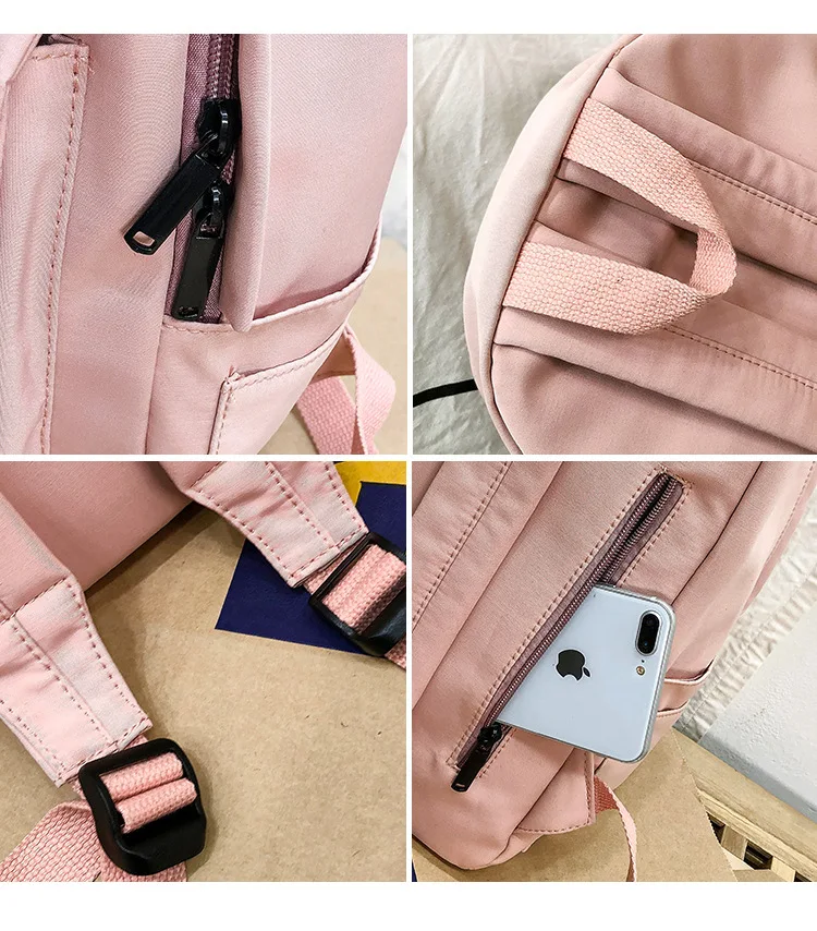 2019-Women-Backpack-Fashion-Women-Shoulder-Bag-solid-color-casual-School-Bag-For-Teenage-Girl-Children (1)