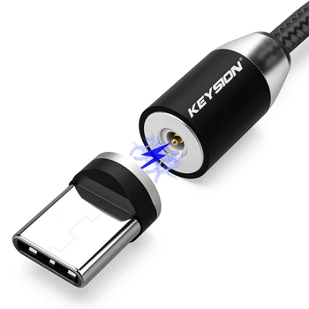 KEYSION LED Magnetic USB Cable Fast Charging Type C Cable Magnet Charger Data Charge Micro USB Cable Mobile Phone Cable USB Cord 7