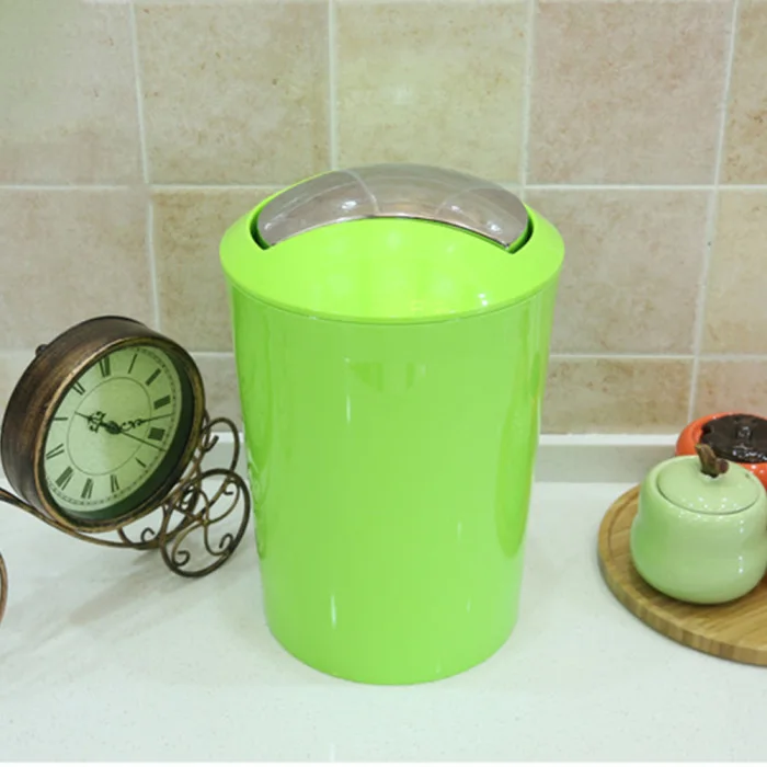 Круглый контейнер для мусора с защитой от отпечатков пальцев пластмассовый контейнер для мусора гостиная кухня ванная комната XH8Z