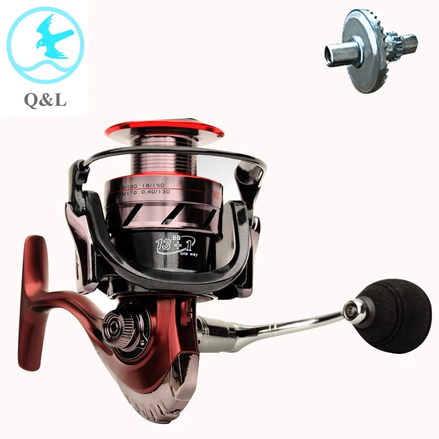 Q&L HB1000-7000 13+1BB Fishing Reels Metal Cup One Way 7.5KG Max Drag  Fishing Reel 5.5:1 Carp Metal Spinning Reels Metal - AliExpress