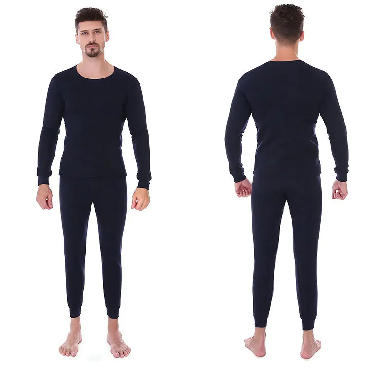 New Men's Spring Winter Thicken Fleece Thermal Underwear Set Quick Dry Elastic Warm Long Johns Male Casual Thermo Clothing