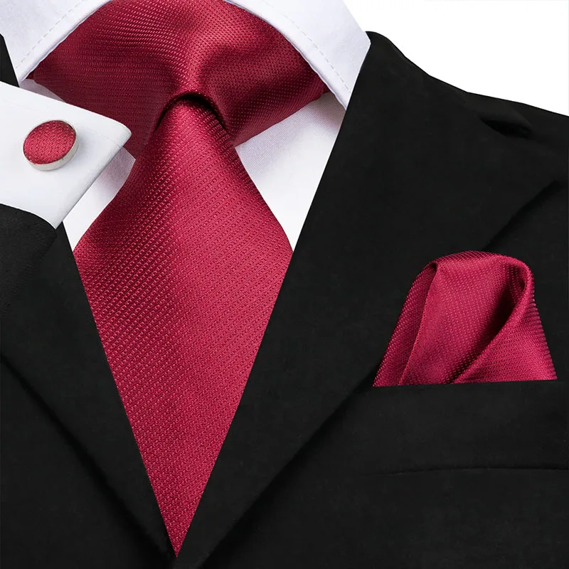 C-3121 Hi-Tie шелковые галстуки для мужчин Hanky набор запонок 8,5 см мужские галстуки модные красные свадебные Цветочные Пейсли роскошный большой галстук - Цвет: C-3121