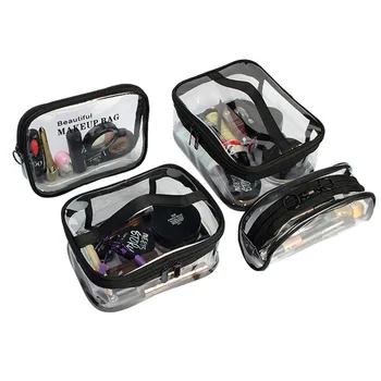 

Vogvigo Multifunctional Transparent Cosmetic Storage Bag Waterproof Clear Toiletry Organizer Dual Zipper Makeup Pouch