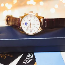 LIGE-reloj analógico con correa de cuero para hombre, nuevo accesorio de pulsera de cuarzo resistente al agua con calendario, complemento deportivo Masculino de marca de lujo con diseño moderno, color marrón, 2021