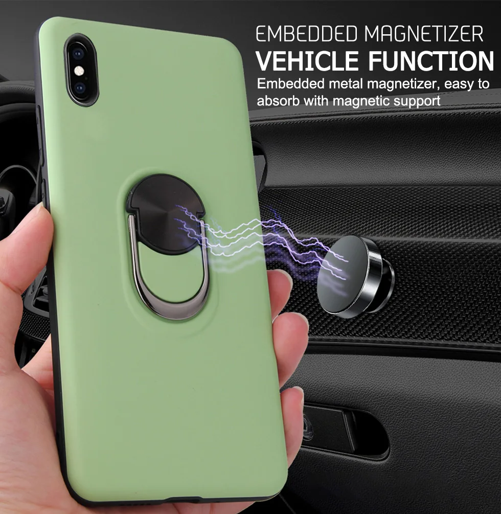 Магнитный автомобильный чехол-держатель для iPhone XS Max XR X 6 S 6 S 7 8 Plus 6Plus 7Plus 8 Plus силиконовый мягкий чехол для телефона