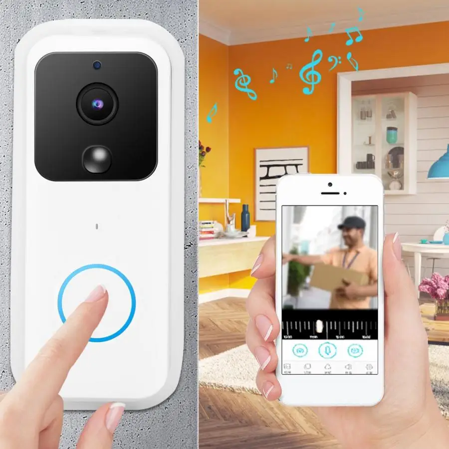 Smart WiFi Doorbell B60 1080P Wireless HD Video Intercom Infrared Night View Door Bells Home Security wifi doorbell | Обустройство