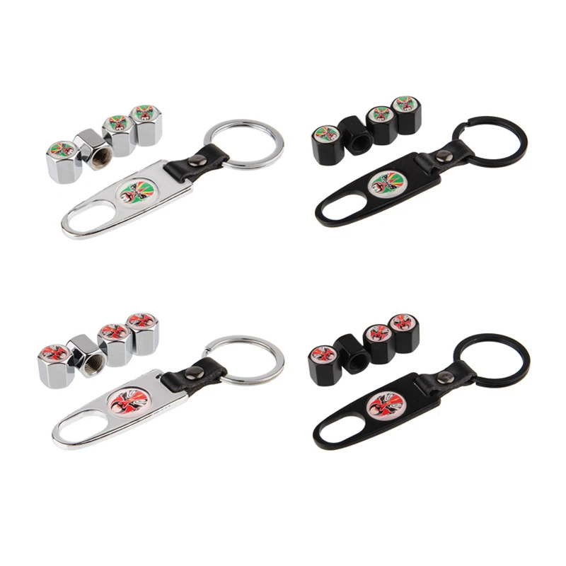 Valve Stem Caps for Audi A3 Ford Focus 2 Bmw E90 Toyota Rav4 Peugeot 307 Mini Cooper Opera Face Car Tyre Cap Keychain Decoration |