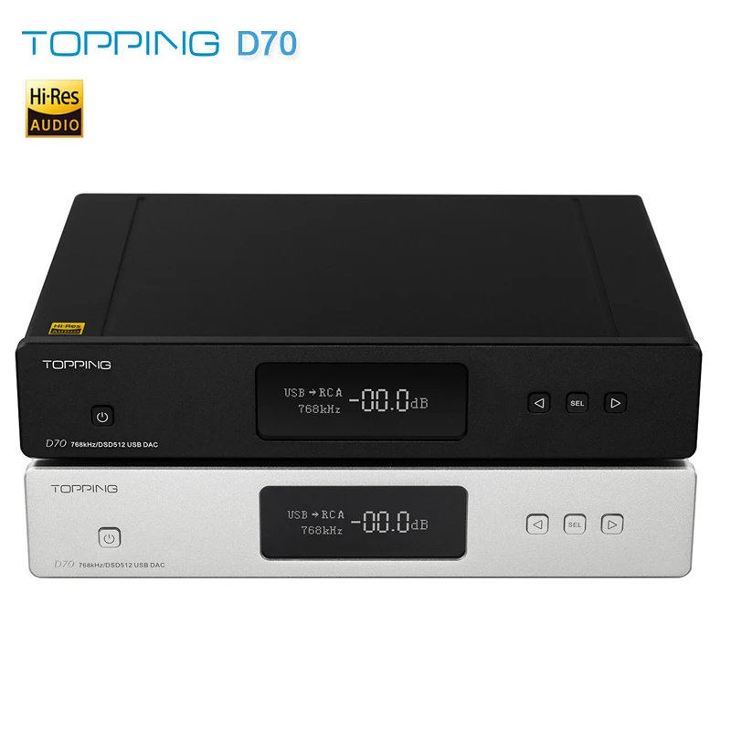 Встроенный 32Bit/768kHz Поддержка USB/COAX/OPT/AES/IIS вход TOPPING D70 D70B AK4497 * 2 DAC AK4118 XMOS XU208