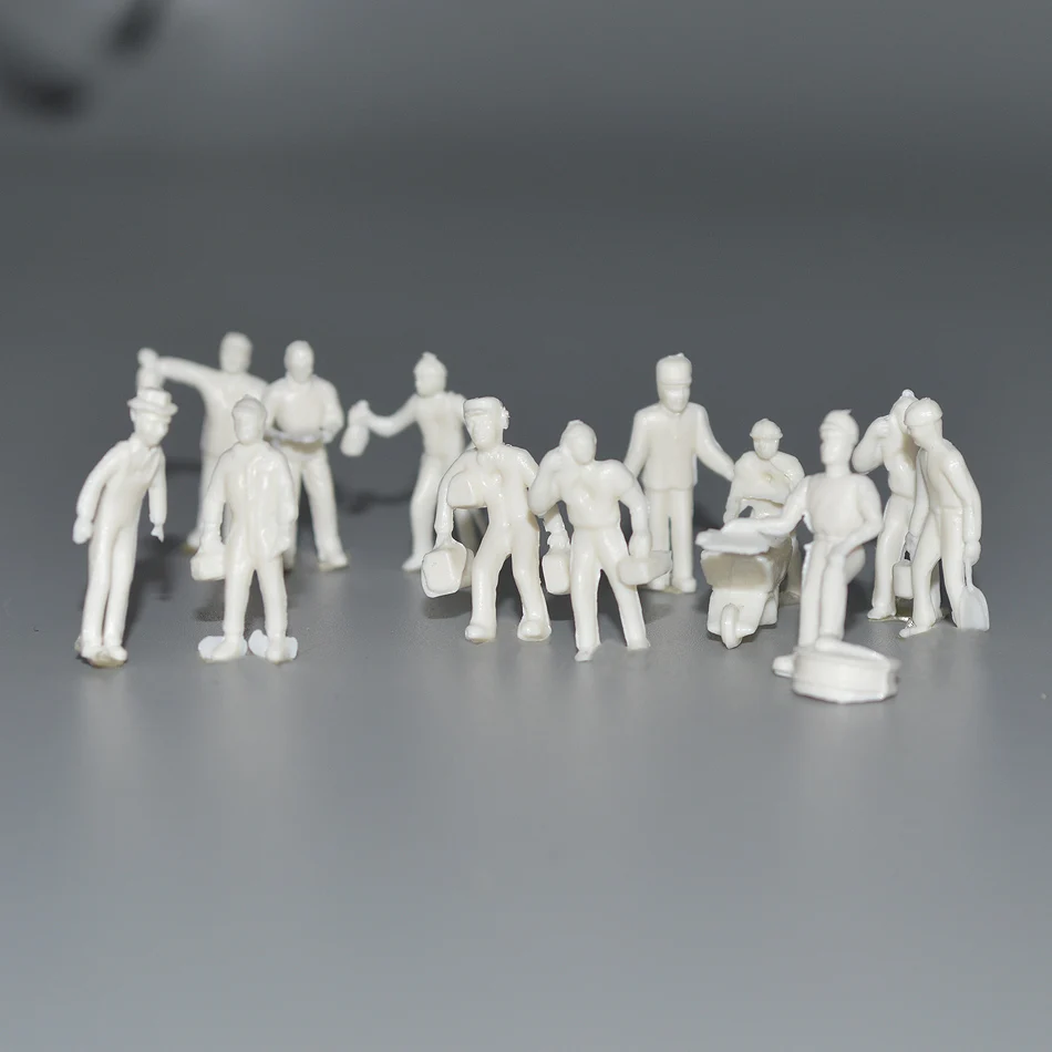 

1:87 HO Scale Miniature Diorama Model Railway Workers Figures Unpainted People For Model Building Landscape Making Layout Kits
